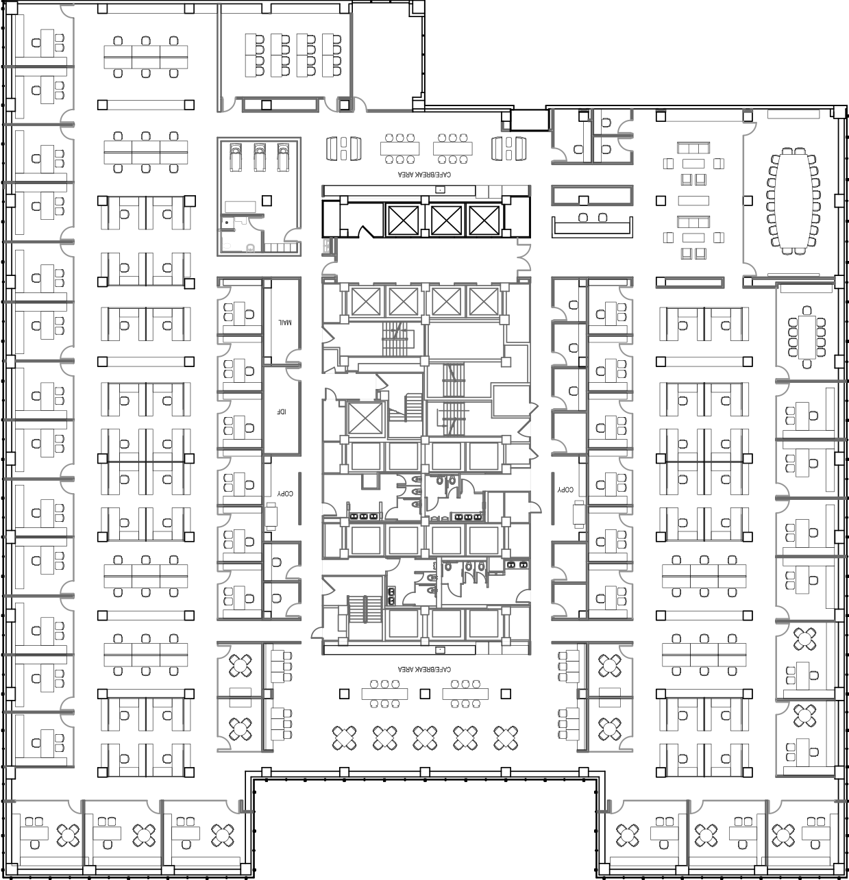 Open Plan with Perimeter Offices