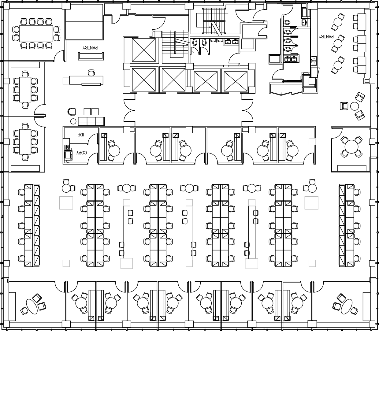 Open Plan with Interior Offices